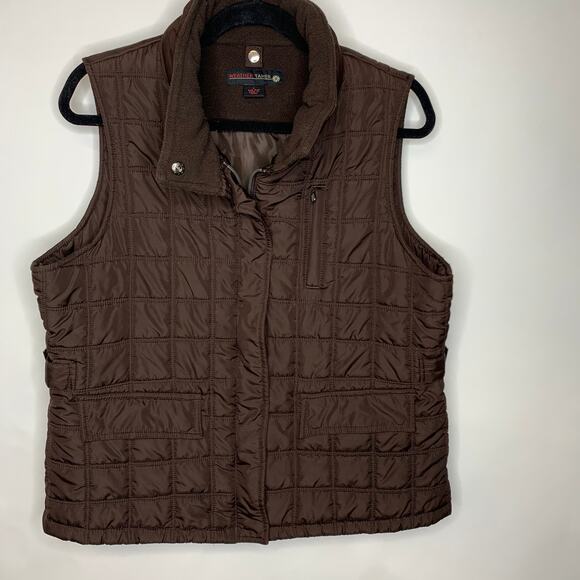 Weather Tamer Dark Brown Insulated Puffer Vest Sz Large - Picture 1 of 5